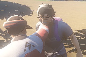 NPC reaction after being punched