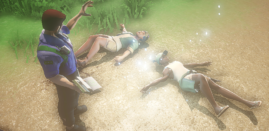 Paramedic NPC scene before chaos